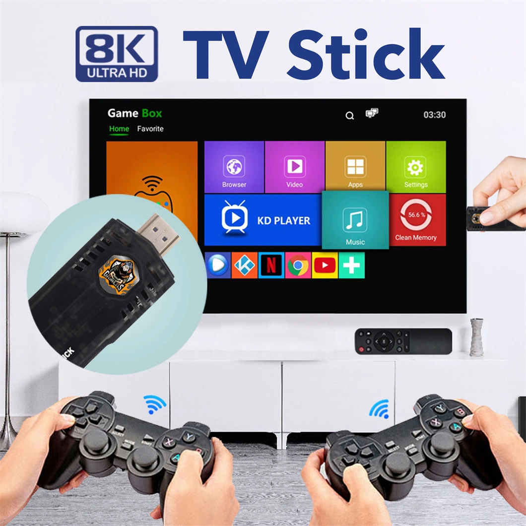 Mini Game Stick X8 8K Video Console 64GB Lite 4K Game Box