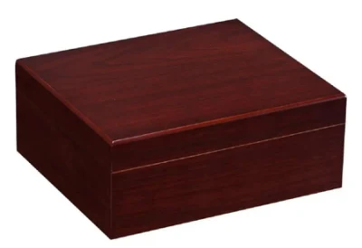 Humidor da tavolo per sigari in legno di ciliegio con igrometro e umidificatore