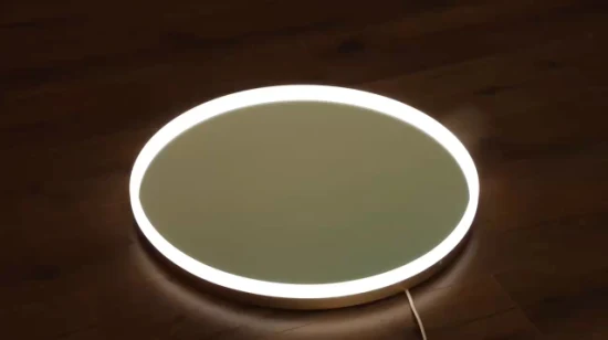 Specchio da bagno rettangolare a LED con illuminazione frontale Ortonbath con luci, specchio cosmetico dimmerabile, specchio intelligente montato a parete e regolabile 3000